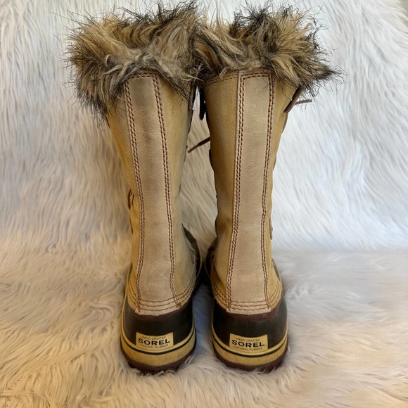 SOREL Joan of Arctic Leather Faux Fur Waterproof Knee High Winter Boots, NL1540 - Picture 6 of 12